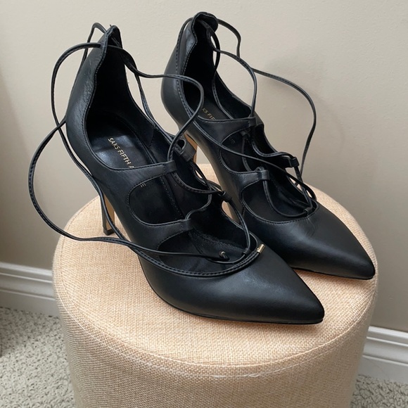 Sak’s Fifth Avenue Caitlyn too lace up heels 7 - Picture 2 of 10